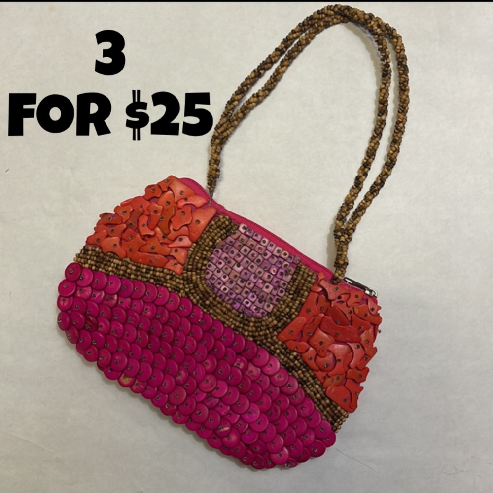 Multicolored Beaded Boho Bag